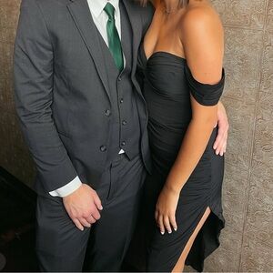 Abercrombie and Fitch black midi dress